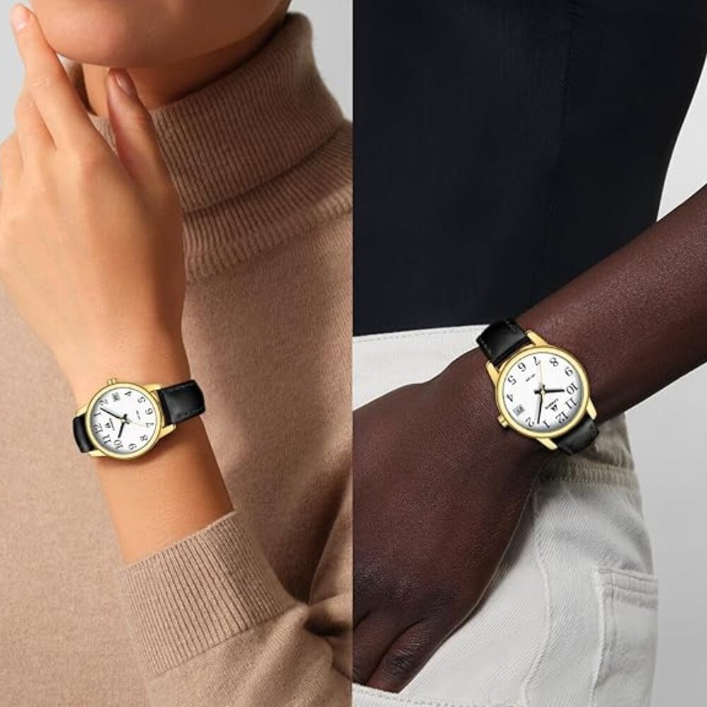 NEW! Womens Watch Analog Quartz Waterproof Ladies Watches Leather Strap Luminous